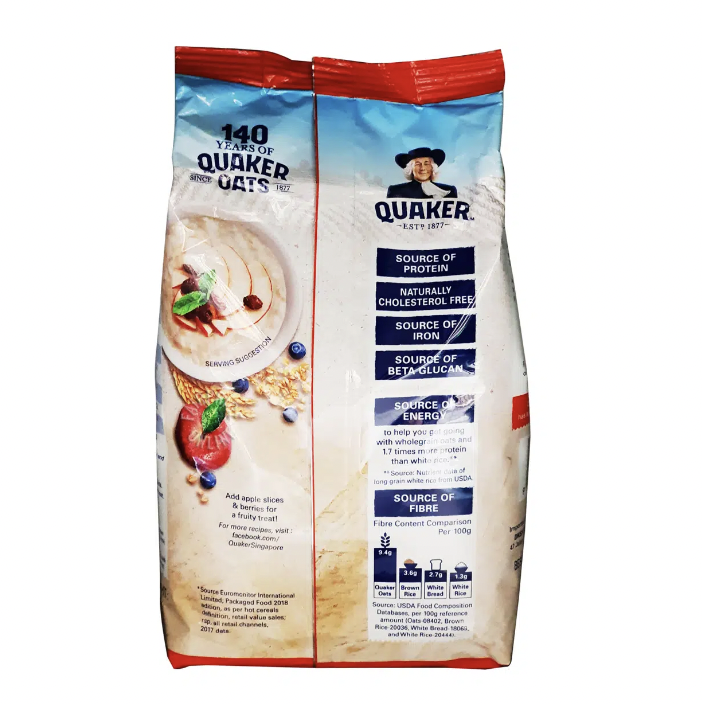 Bột Yến Mạch Quaker 100% Nguyên Cám  - Ăn liền