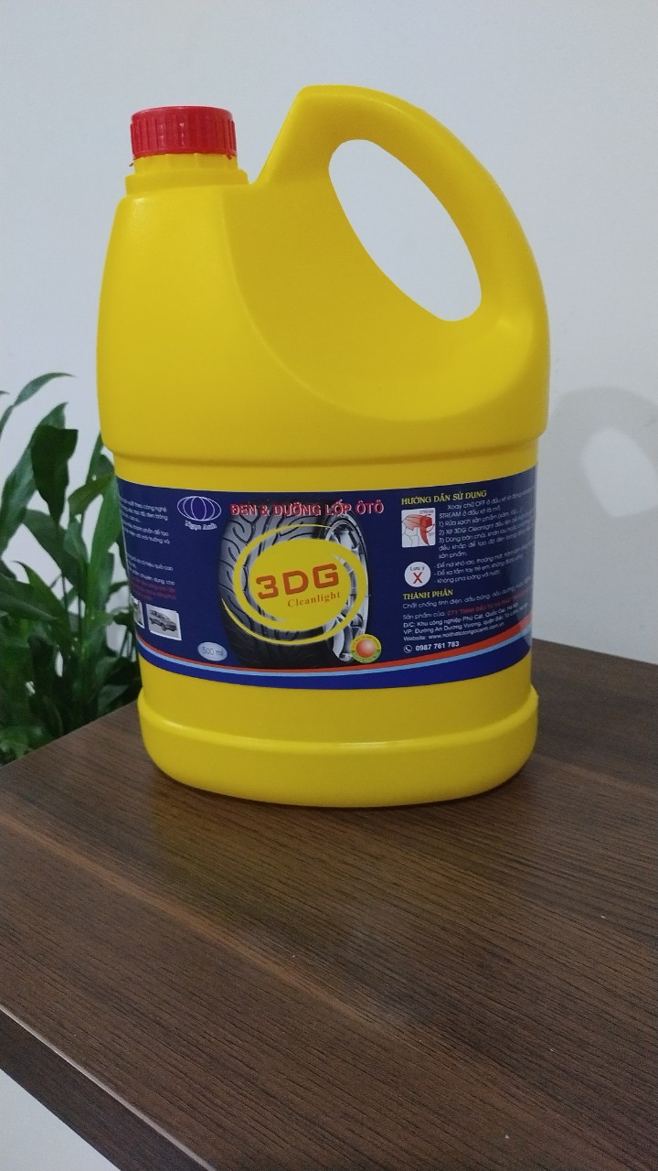dung dịch bóng, đen lốp ô tô 3dg can 5lits
