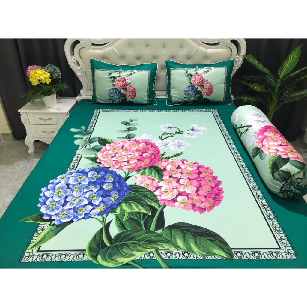 [HCM]BỘ DRAP THUN Ý 5D 4 MÓN 1M6X2M & 1M8X2M TY29