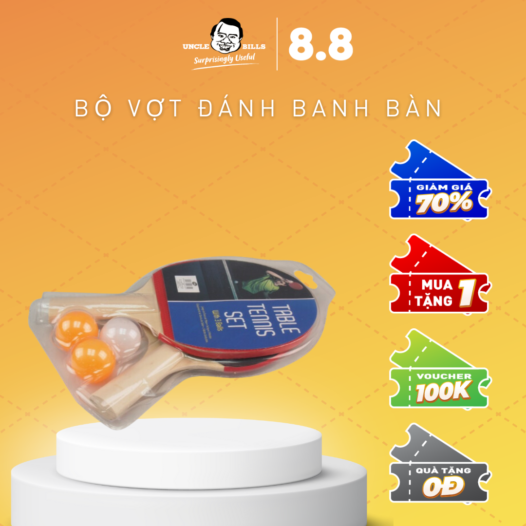 Bộ 2 vợt và 3 bóng bàn uncle-bills lg0003