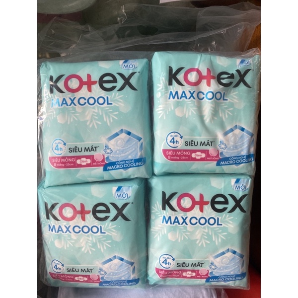 [HCM]Băng vệ sinh Kotex Maxcool 8 miếng/gói có cánh