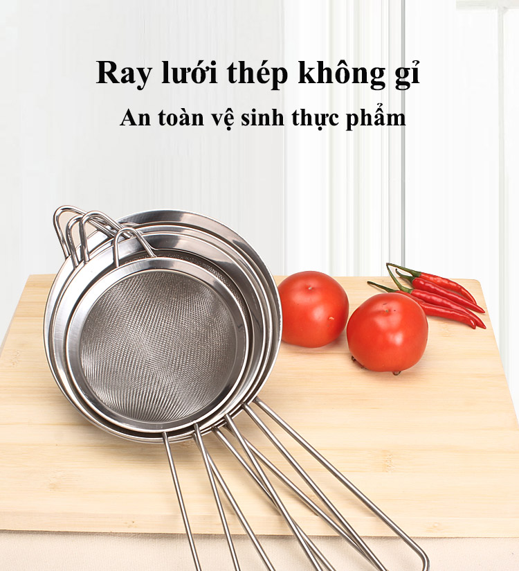 Ray Lọc Thực Phẩm Bằng Thép Nhiều Kích Thước