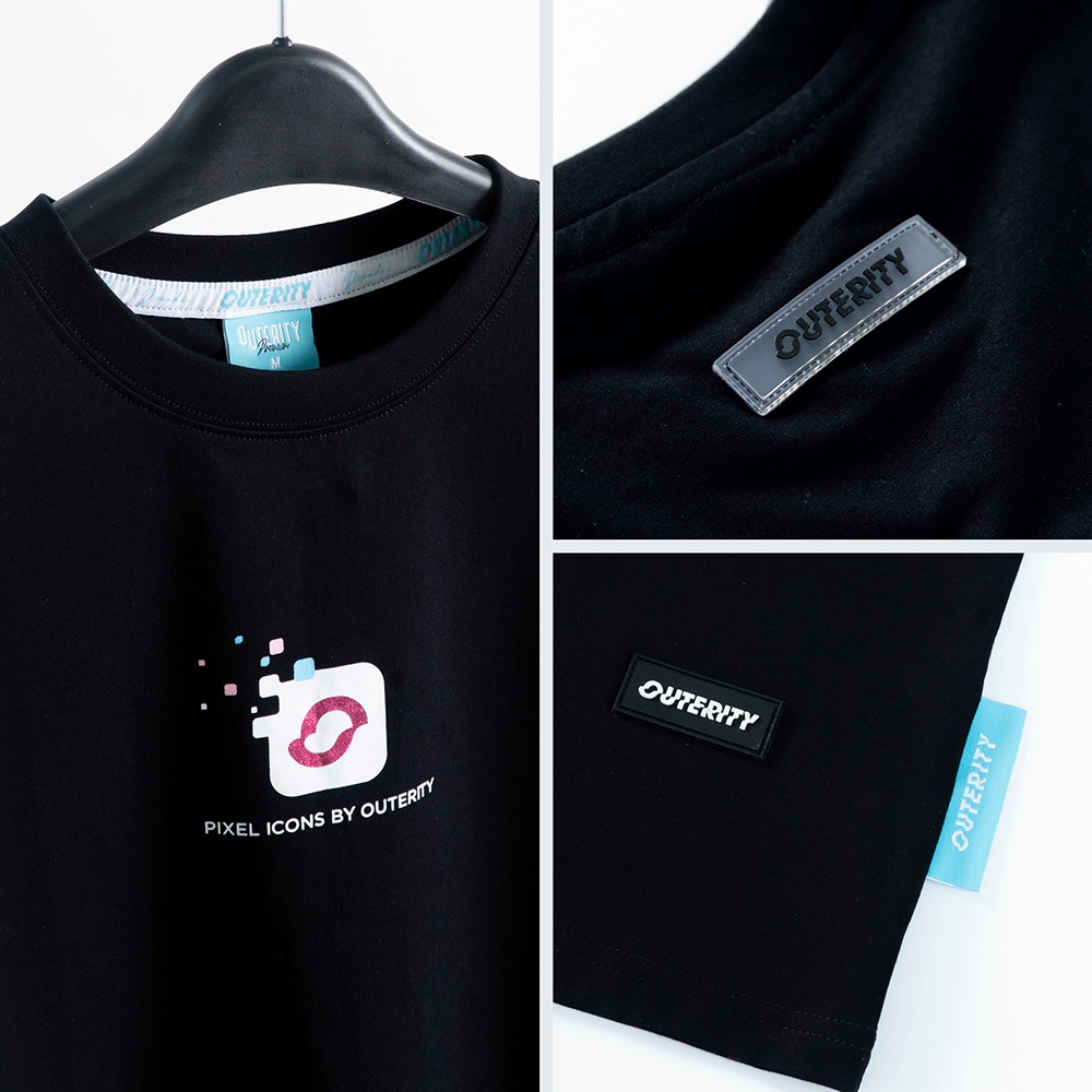 Áo thun Outerity Big Logo Pixel đen - ver2.0 / ORP145