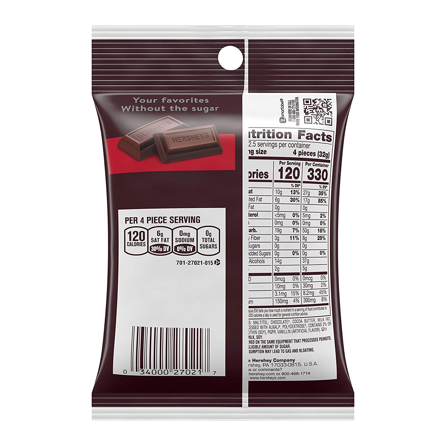[HCM]Socola Đắng HERSHEYS Sugar Free SPECIAL DARK 85g bill Mỹ