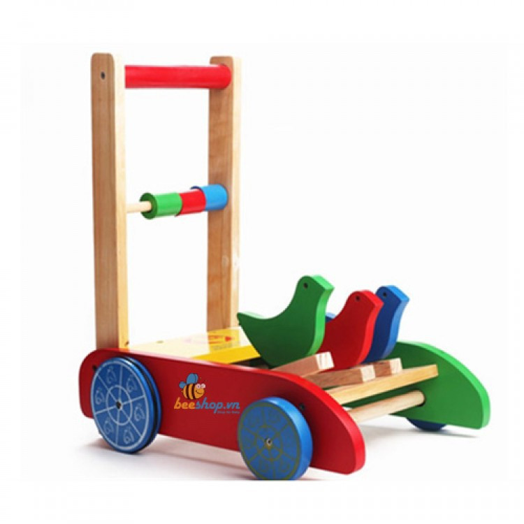 XE TẬP ĐI 3 CON CHIM BẰNG GỖ VIỆT NAM