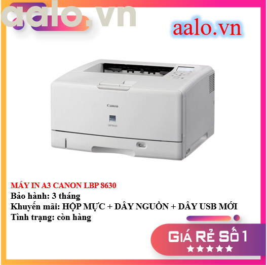 [Trả góp 0%]MÁY IN A3 CANON LBP 8630 - KÈM HỘP MỰC  DÂY NGUỒN  DÂY USB MỚI - AALO.VN