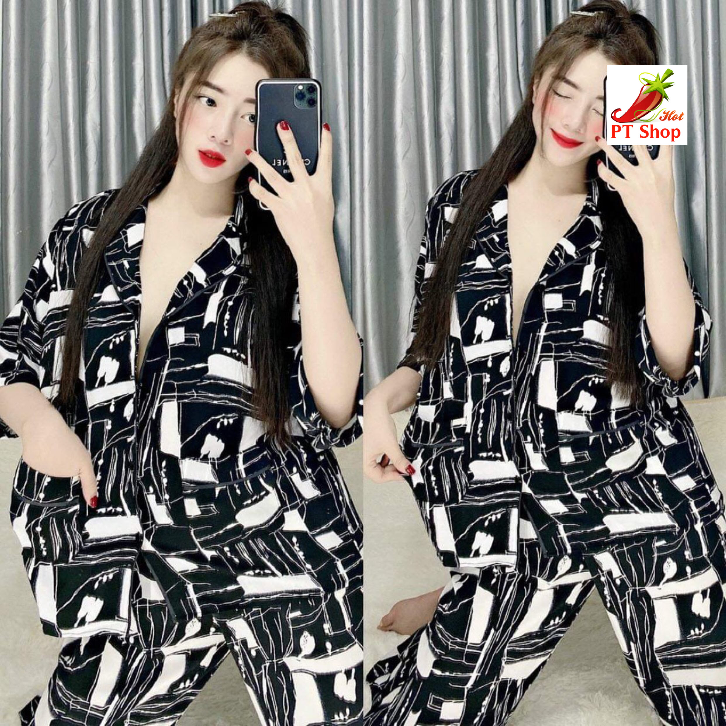 Đồ bộ dài Mango mái ngố