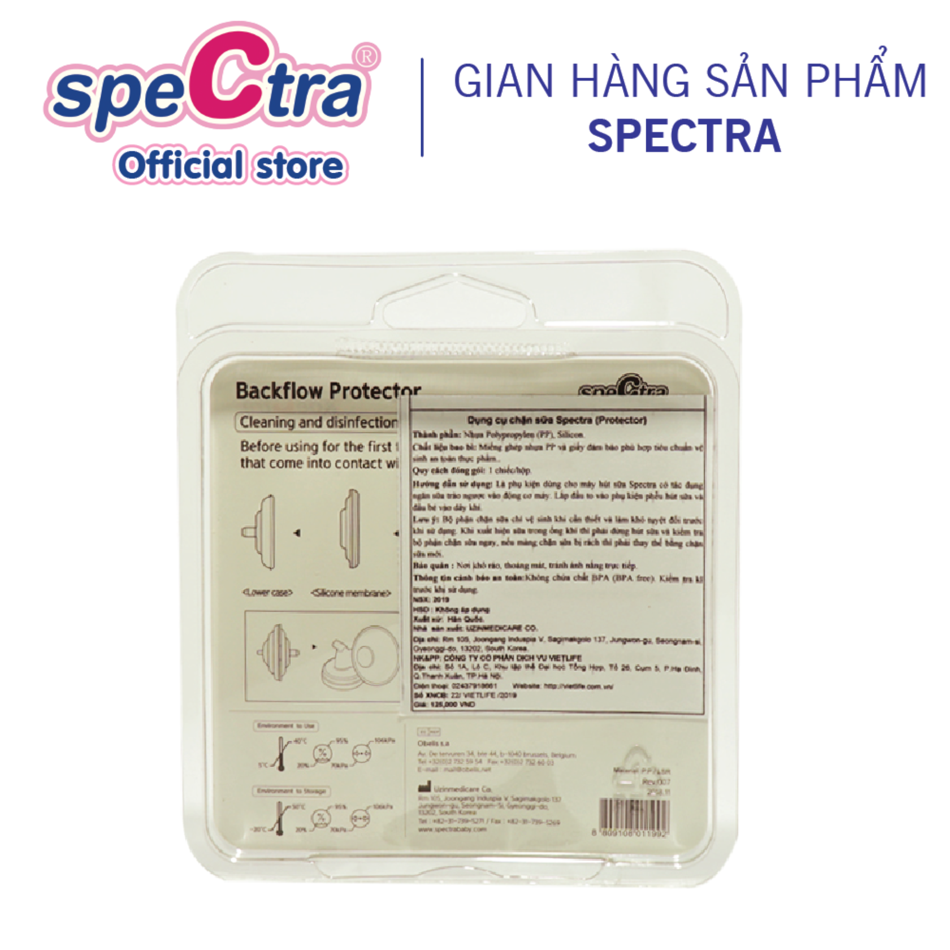 Dụng Cụ Chặn Sữa Máy Hút Sữa Spectra - Hàng Chính Hãng (01 Chiếc/ Set)