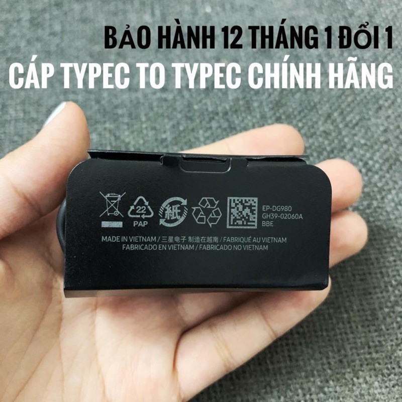Dây cáp sạc nhanh Sam sung Note 10 zin công ty chân TypeC