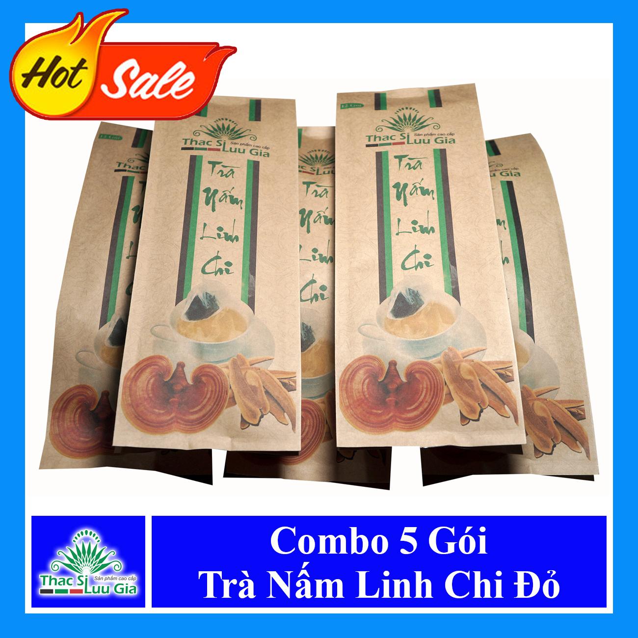 Combo 5 gói trà nấm linh chi đỏ