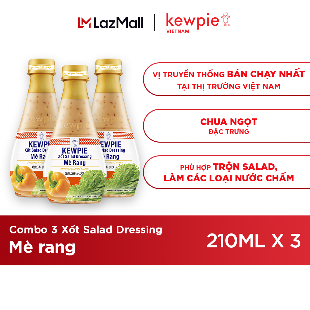 Xốt Salad Dressing Mè Rang Kewpie 210ml
