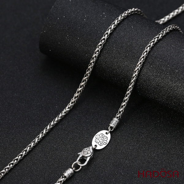 Foot stream hexagonal silver chain