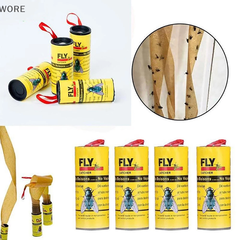 WORE 8 cuộn giấy dính bay cuộn băng dính bắt muỗi côn trùng côn trùng bay
