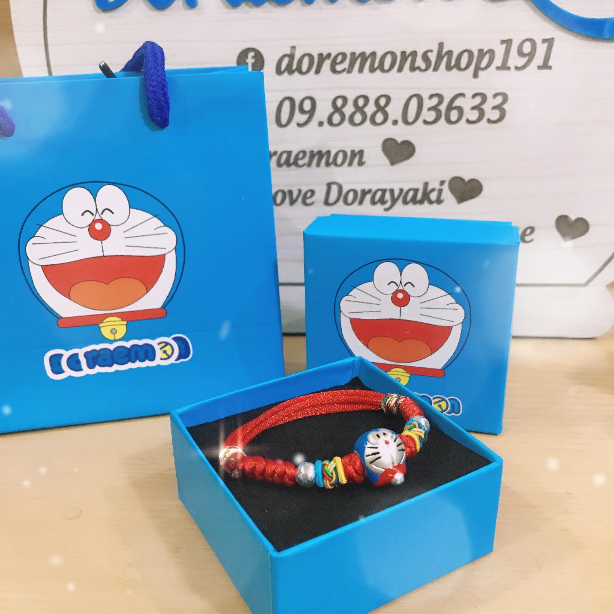 Vòng Tay Bạc Chỉ Đỏ Doremon Doraemon