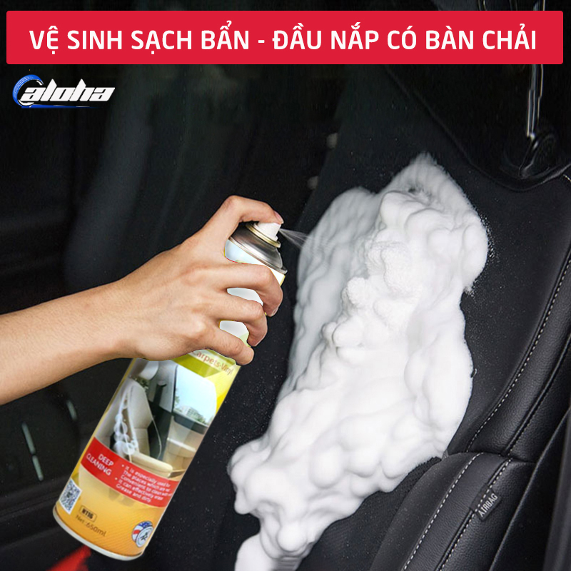 Dung dịch tạo bọt xịt rửa da ghế, giặt đệm, làm sạch đồ da, bảo dưỡng da ghế xe hơi, ô tô, xe tải, xe khách, ghế văn phòng, sofa da, nội thất dung tích 680ml-C089-DBGD