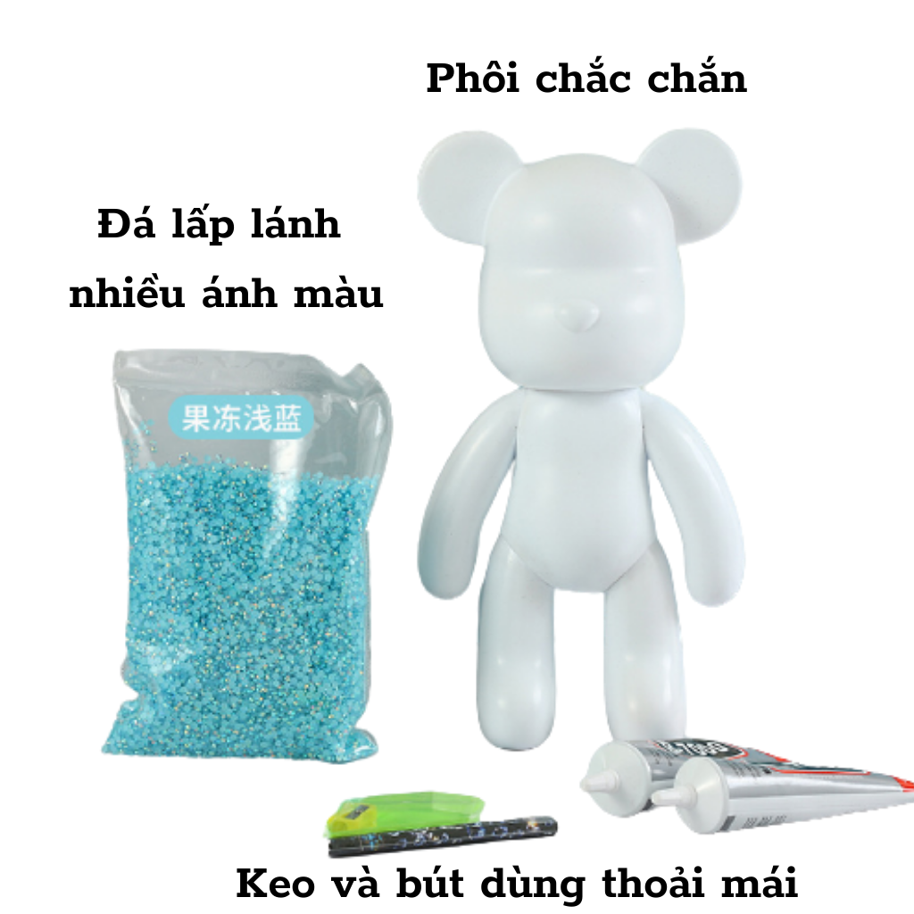 Gấu đính đá - Bearbrick đính đá siêu xinh