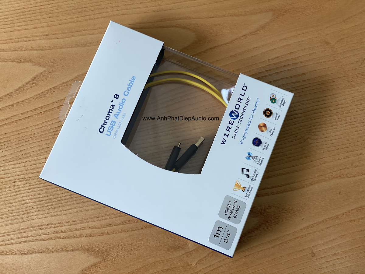 Dây usb WIREWORLD Chroma 8 USB 2.0 A to Micro B Audio Cables 1M