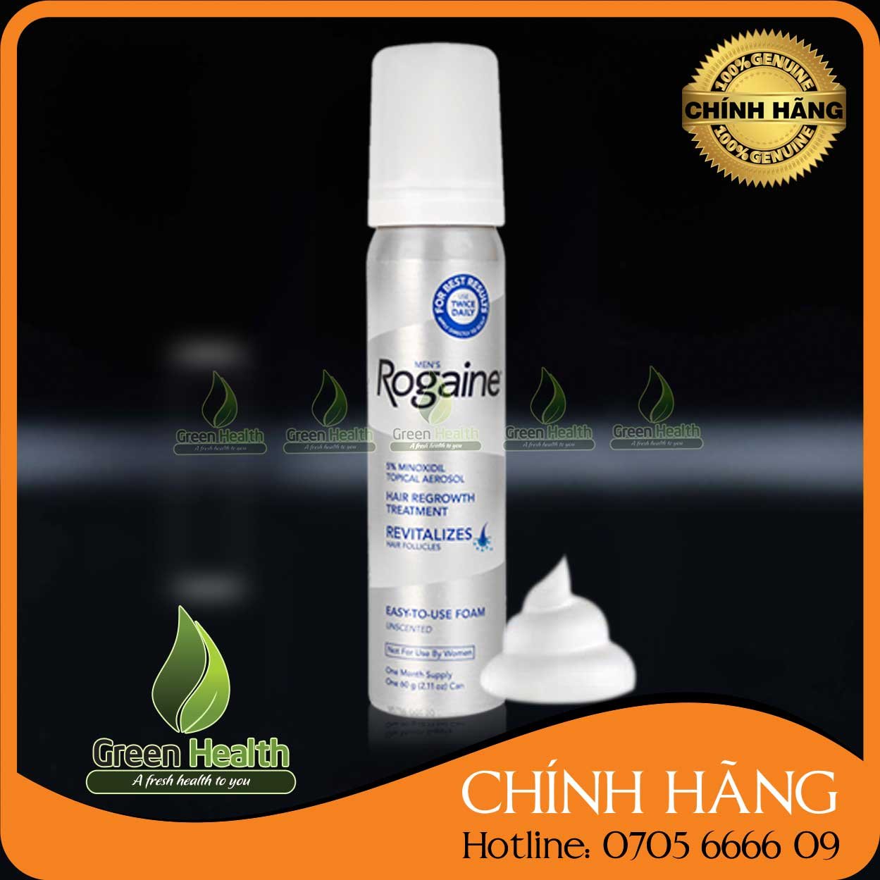 XỊT MỌC TÓC MINOXIDIL 5% Rogaine DẠNG BỌT Bill US