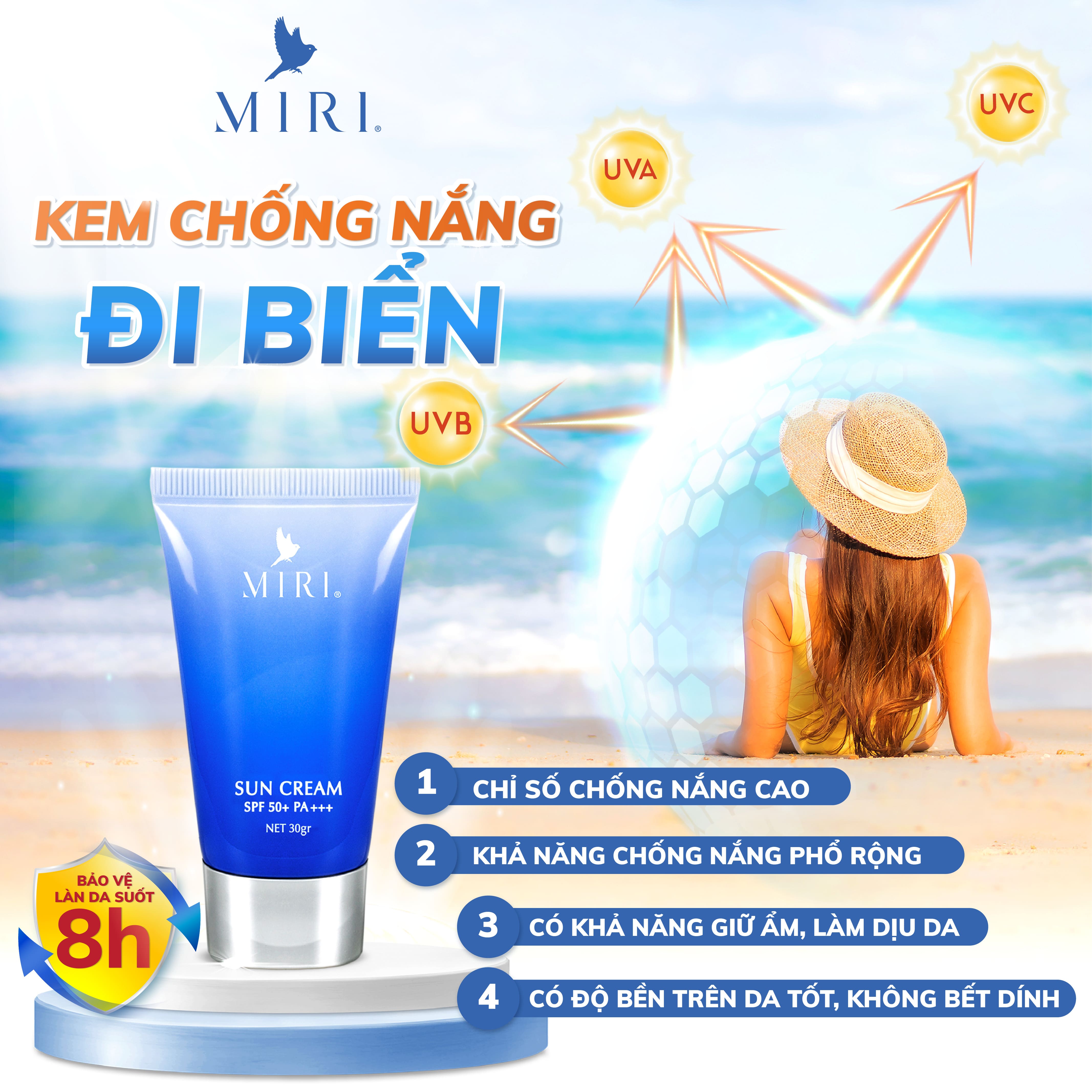 Kem Chống Nắng MIRI SPF 50+ PA+++ (30gr)