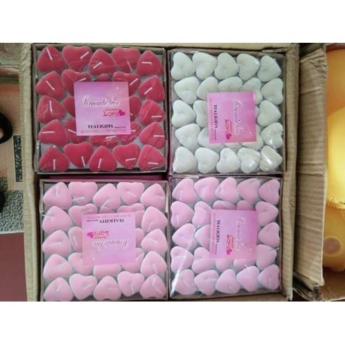 Bộ 10 nến trang trí hình trái tim lãng mạn
