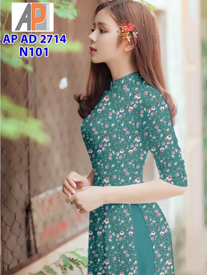Vải áo dài hoa nhí