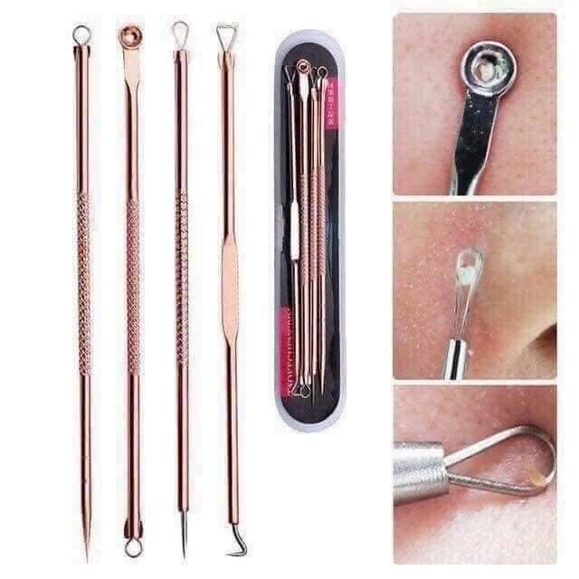 Bộ 4 dụng cụ 8 đầu nặn mụn cao cấp