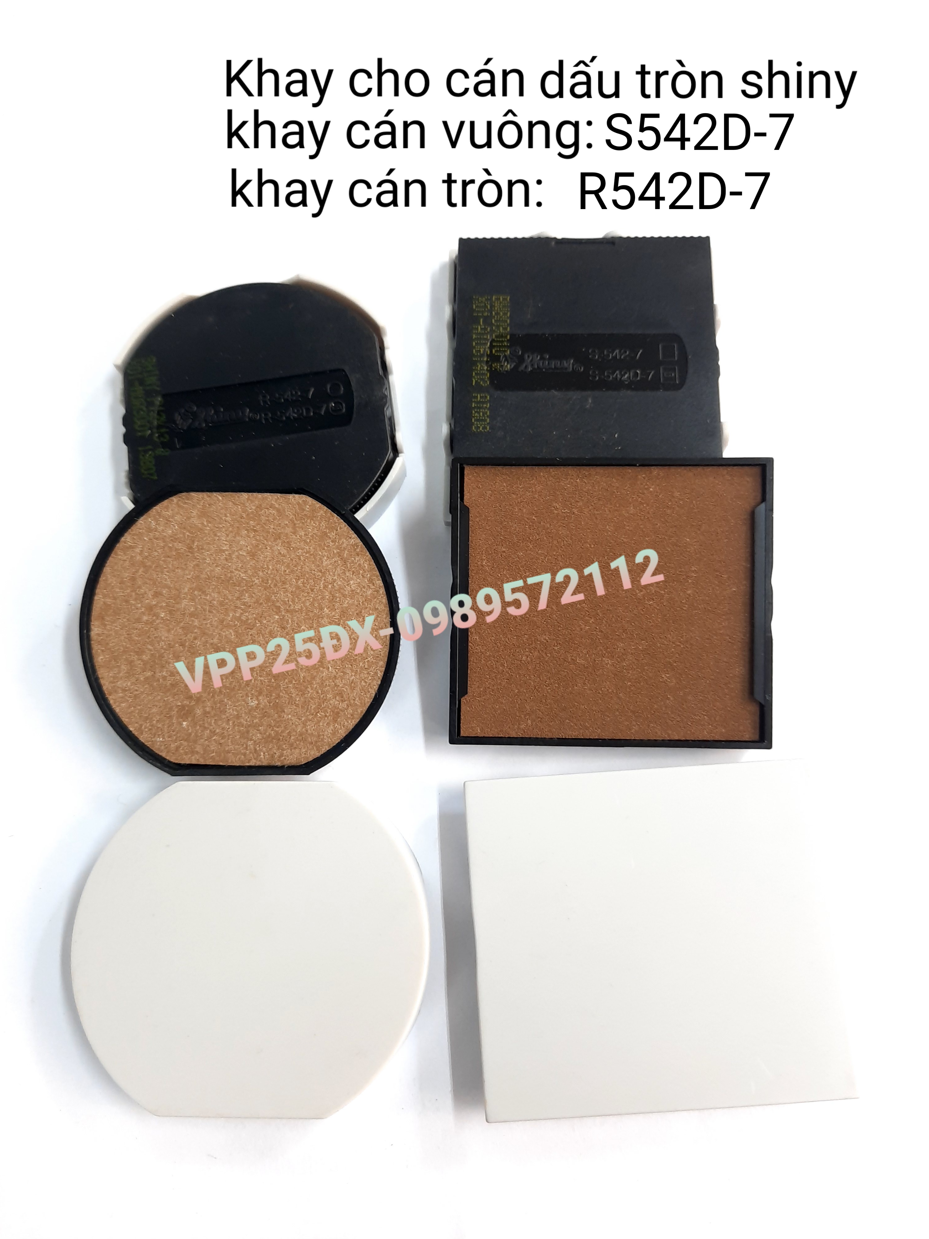 Khay mực-tampon mực cho dấu mặt tròn 542 shiny
