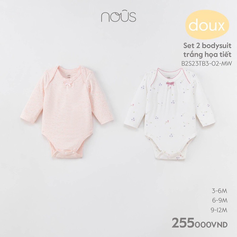 [NOUS] Bodysuit nous mềm mại, dễ thương cho bé