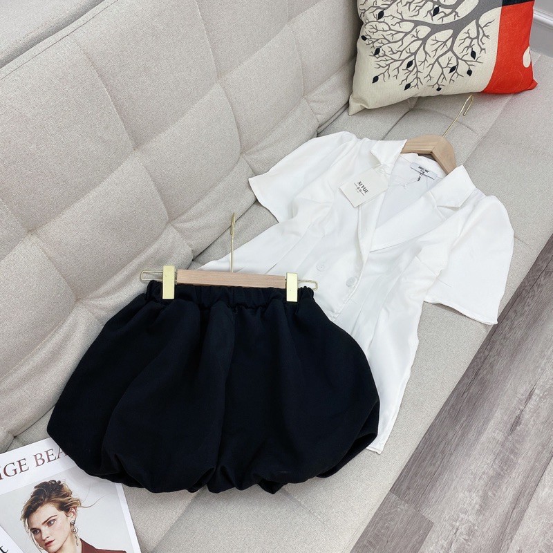 Set Vest Đùi Mix Chân Váy Cá Tính