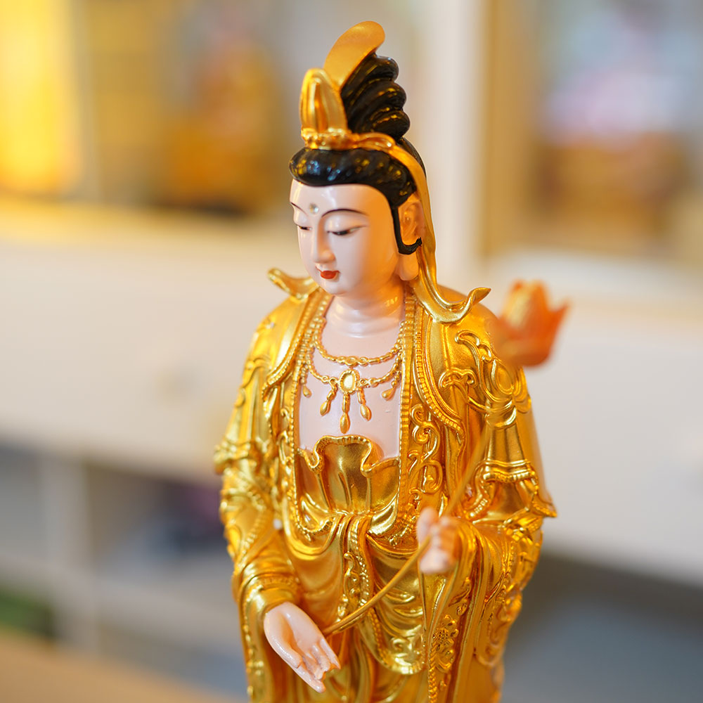 Tượng Tây Phương Tam Thánh Đứng 50cm (Vàng)