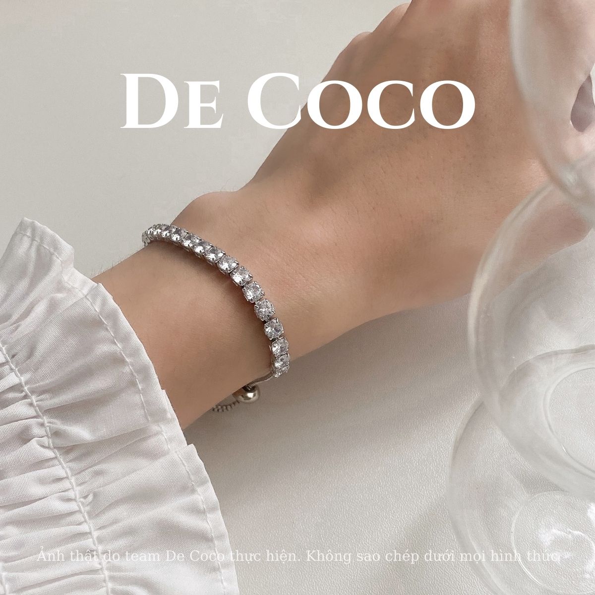 Vòng tay dây rút đính đá Maya De Coco