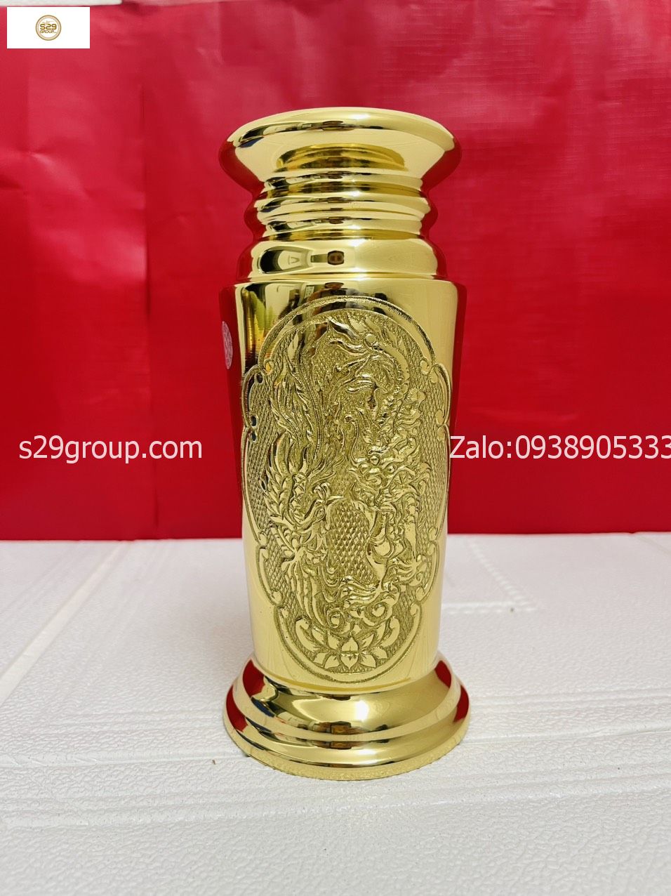 Ống đựng nhang bằng đồng cao 20cm
