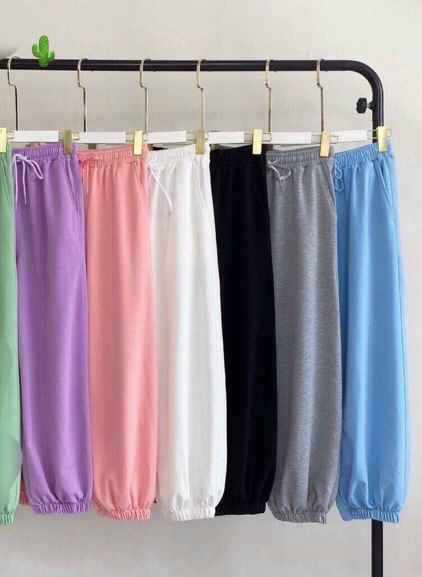 Quần dài bo ống form dáng thể thao quần jogger dài bo gấu quần lưng thun form 52kg