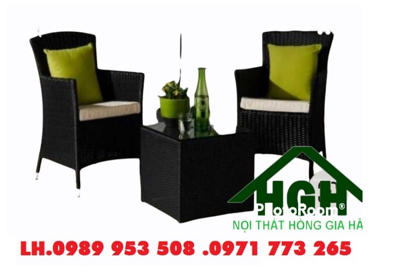 Bàn ghế mây nhựa nhà hàng khách sạn Hồng Gia Hân MS43