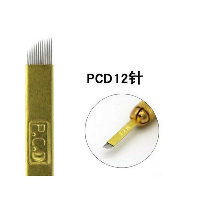 Lưỡi Dao Khắc Chéo PCD 12 14 Siêu Mảnh Phun Xăm