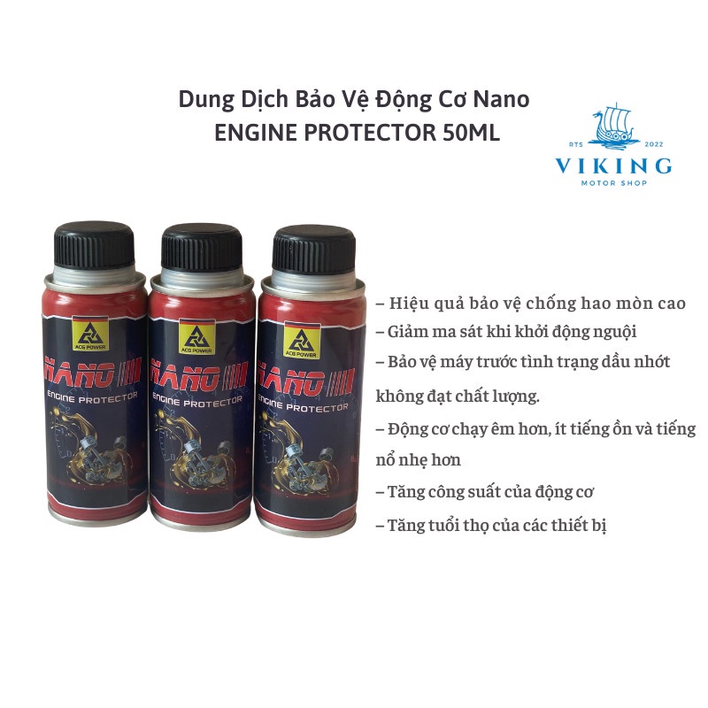 Dung dịch nano bảo vệ động cơ xe máy Nano Engine Protector 50ml