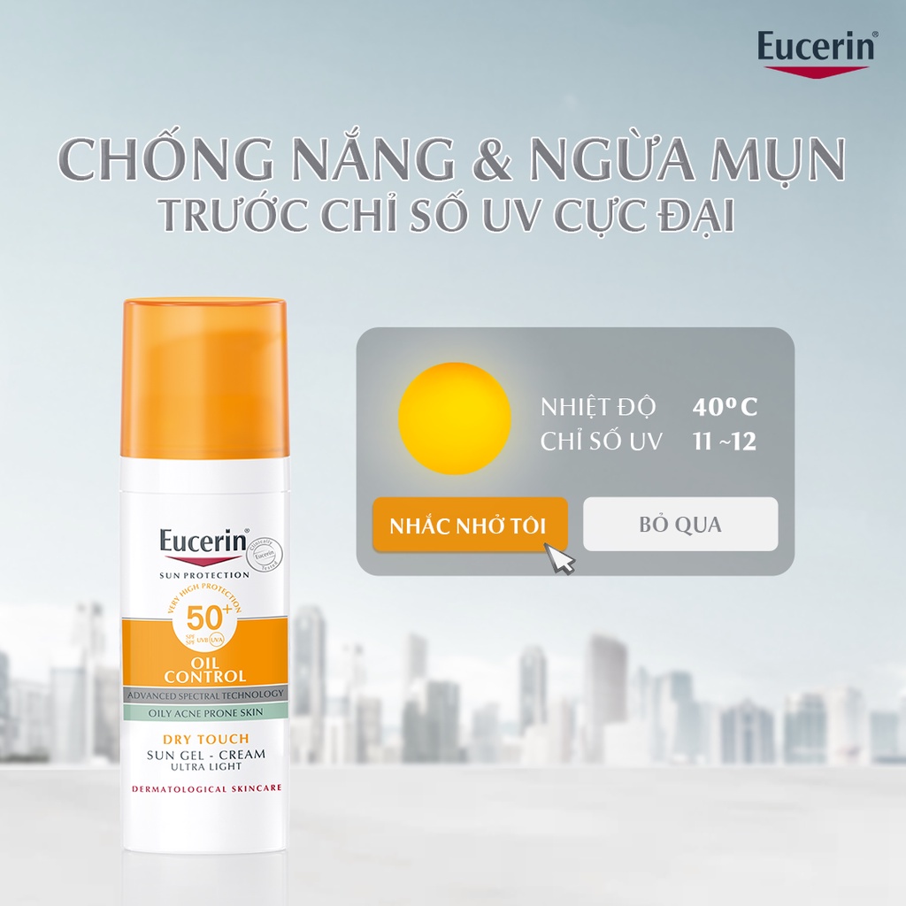 Kem chống nắng kiểm soát nhờn Eucerin Sun Gel-Creme Oil Control Dry Touch SPF 50+ 50ml - CN098
