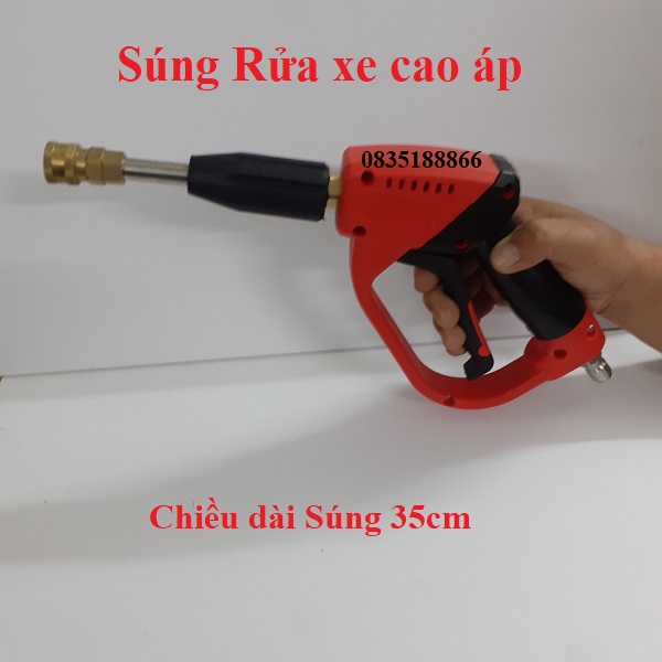 Súng rửa xe cao áp dài 35cm (Tặng kèm Béc)