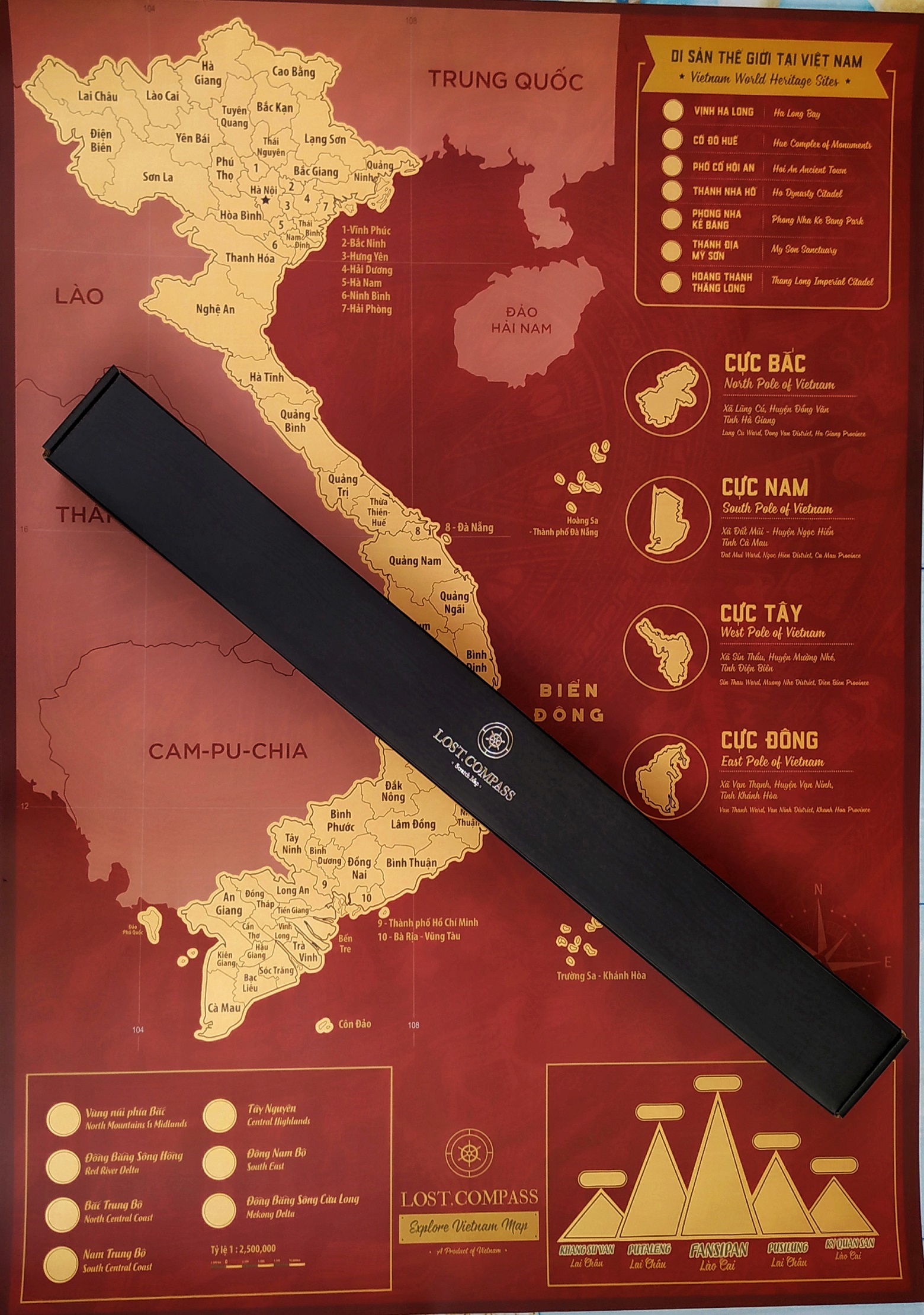 Vietnam Scratch Map Red Velvet Edition
