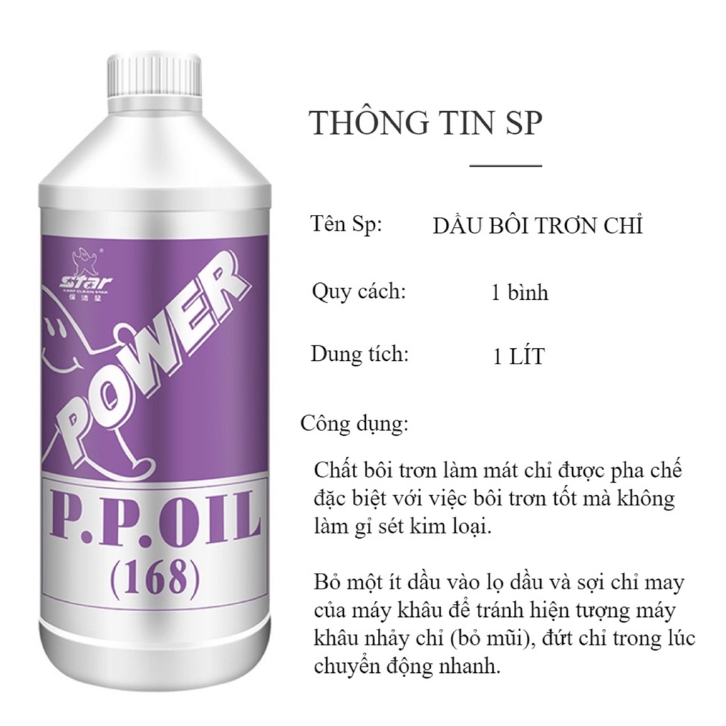 Dầu bôi trơn chỉ Star Power 168