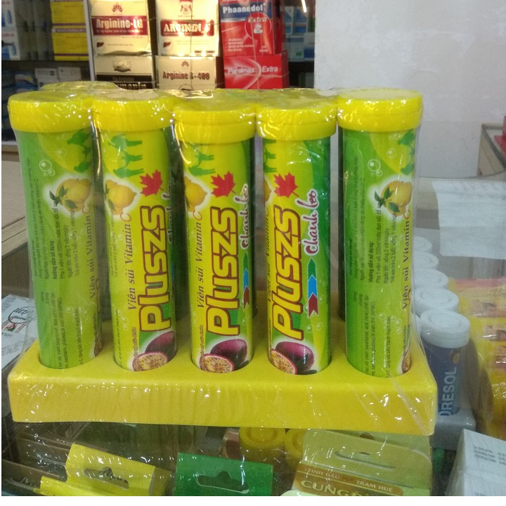 COMBO 10 TUÝP  C SỦI PLUSZS VỊ CHANH DÂY BỔ SUNG VITAMIN VÀ KHOÁNG CHẤT-HÀNG CHÍNH HÃNG