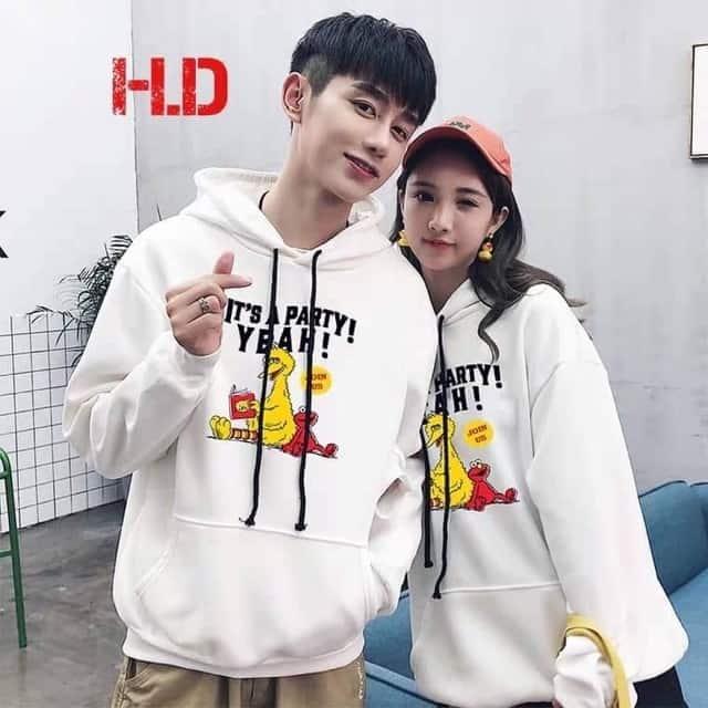 Áo Đôi Hoodie In Vịt Cún Dễ Thương (2 Chiếc)