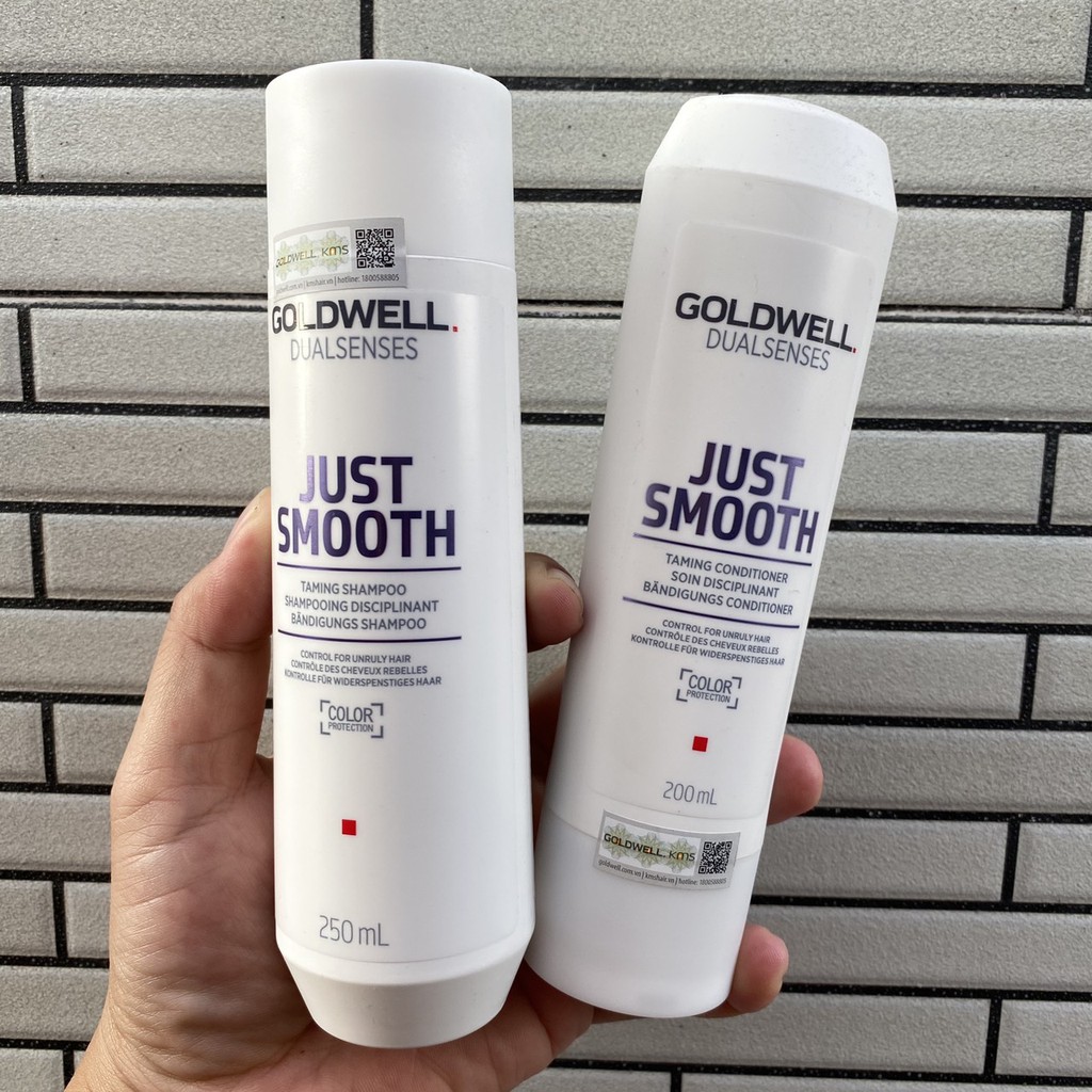 Dầu Gội Xả Suôn Mượt Goldwell JUST SMOOTH 250ML Dầu Gội Xả Paraben-Free Cho  Tóc Khô Sơ Dầu Gội Xả Chăm Sóc Tóc Bông Xù Từ Đức - Lazada | Lazada.vn