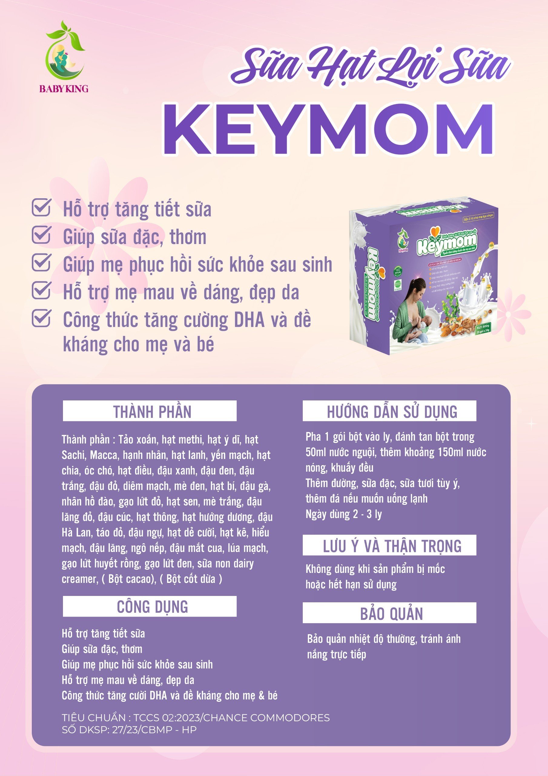 SỮA HẠT LỢI SỮA KEYMOM