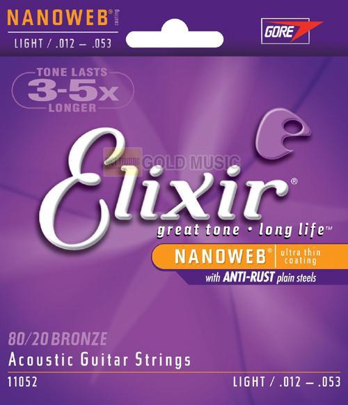 Dây đàn guitar acoustic elixir 11052 size 12