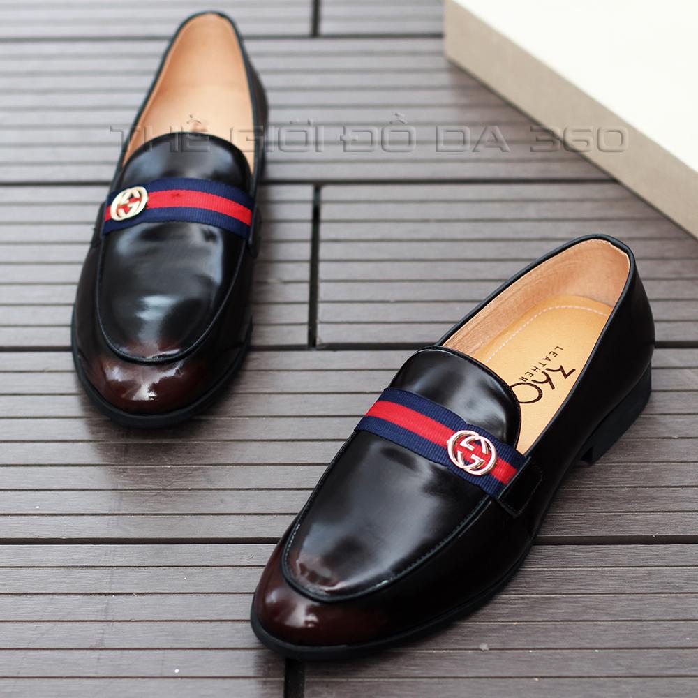 Giày lười nam da bò thật 100% - Bảo hành 12 tháng