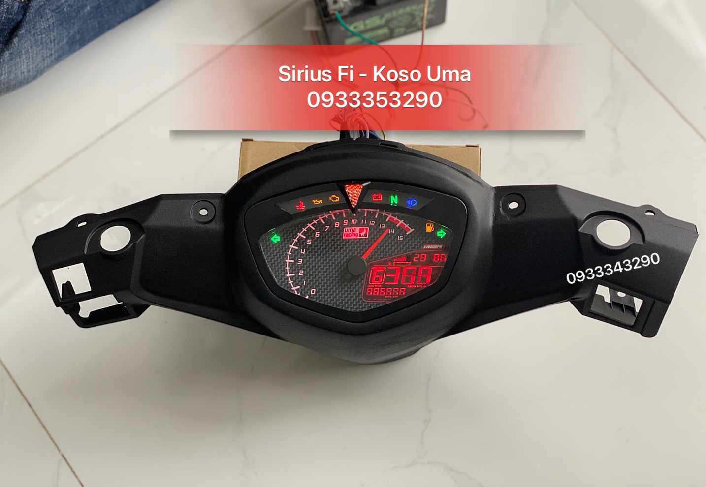 Bộ Bợ Cổ Sirius Fi Chế Đồng Hồ Koso Uma bảo hành 3 tháng sủ dụng. Full Chức Năng