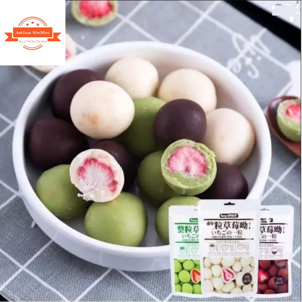 Socola bọc dâu tây sấy [Truyền thống/Matcha/Sữa]