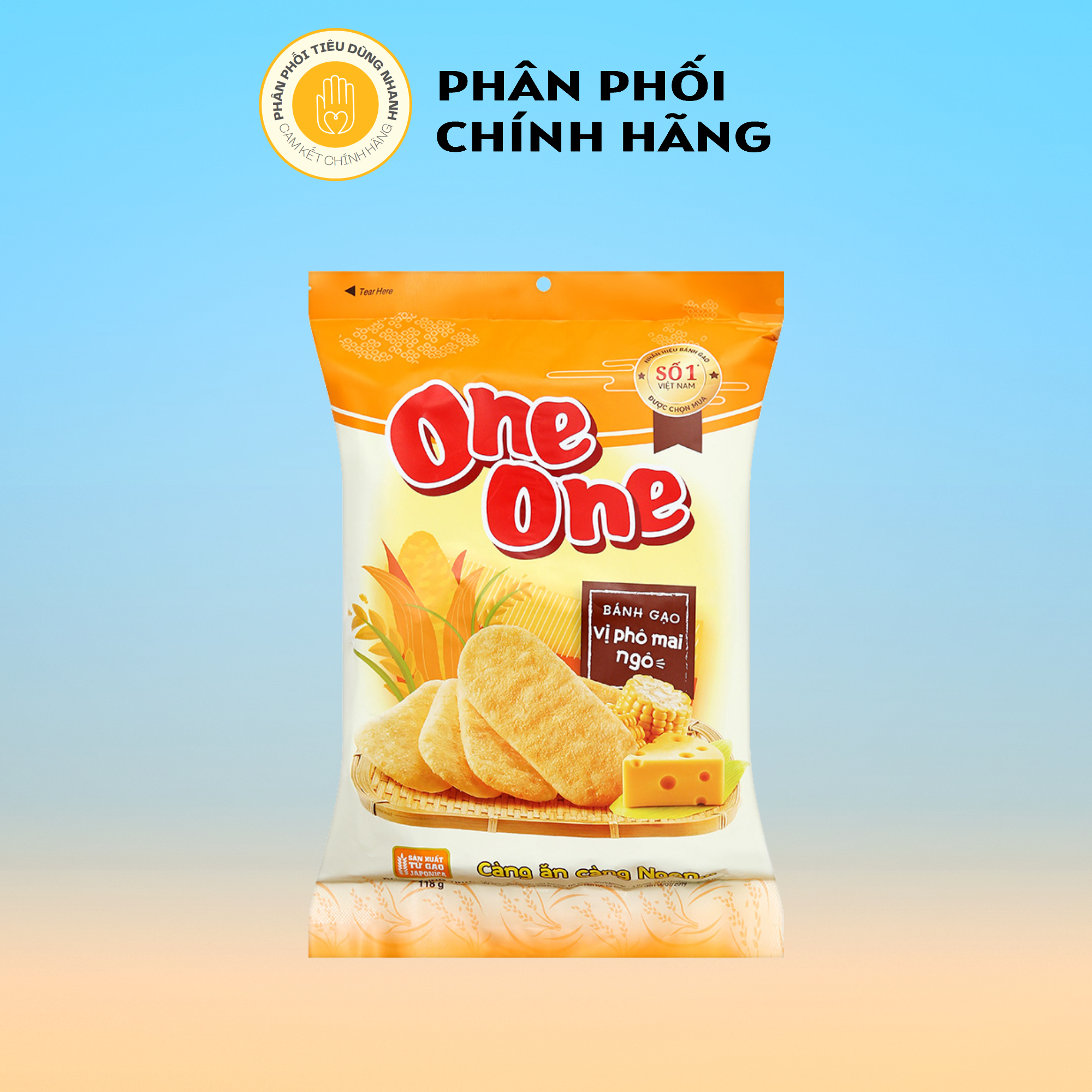 Bịch bánh gạo nướng oneone 118g - vị phô mai