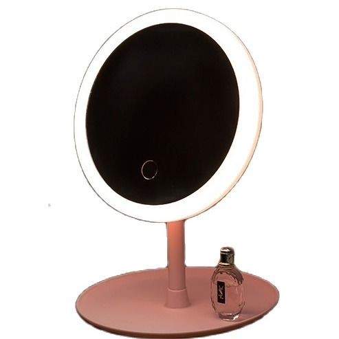 Gương trang điểm đèn LED  cảm ứng28x18cm -  gương sạc - dụng cụ làm đẹp - gương để bàn - gương soi